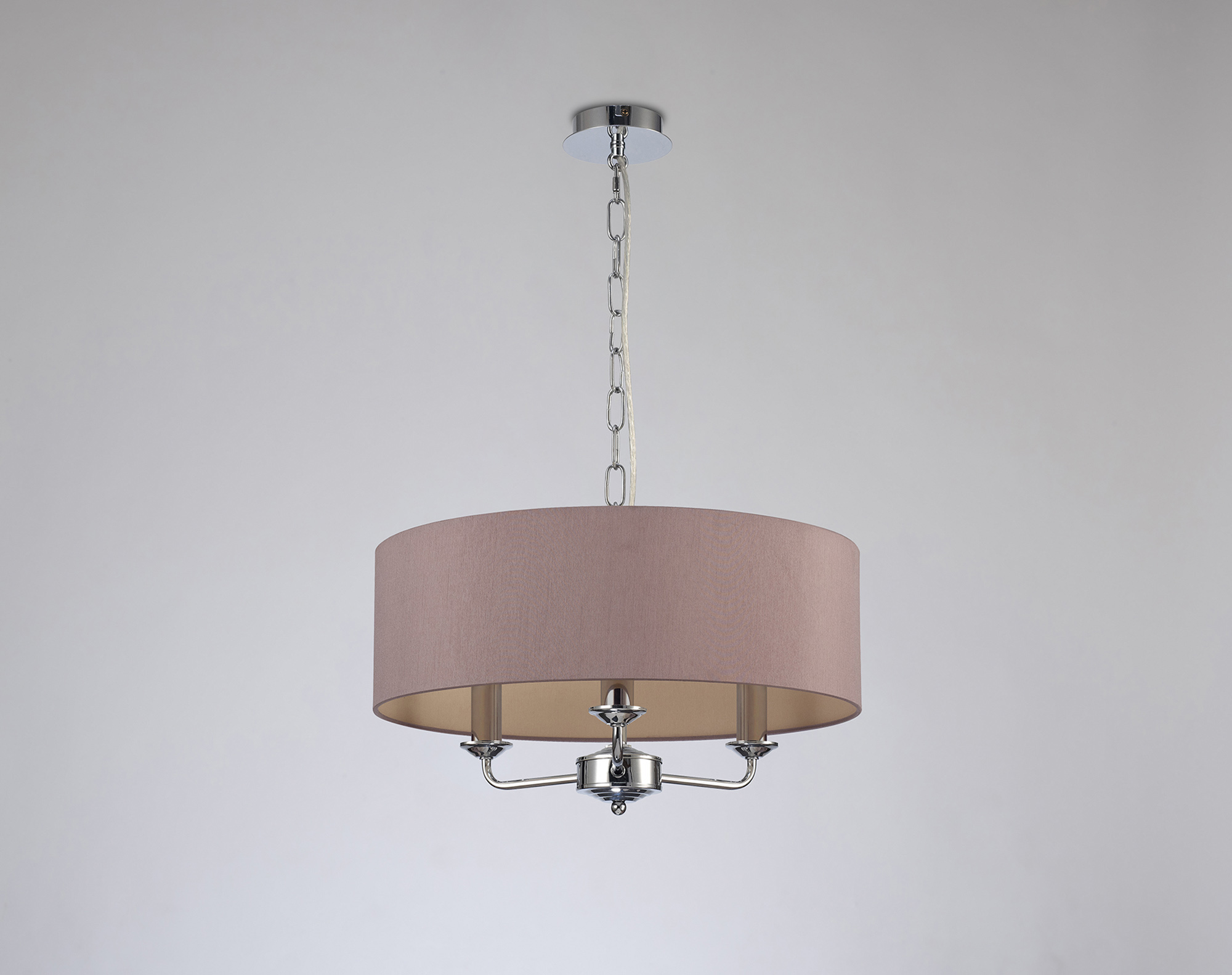 Banyan 45cm 3 Light Pendant Polished Chrome, Taupe/Halo Gold DK0016  Deco Banyan